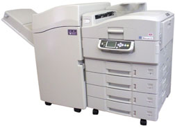 View of the EmFuse embosser from the front