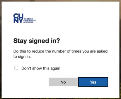 “Stay signed in?” prompt